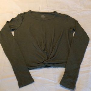 Aerie Real Soft ribbed knit crop top with twist